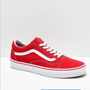Old Skool red/white vans